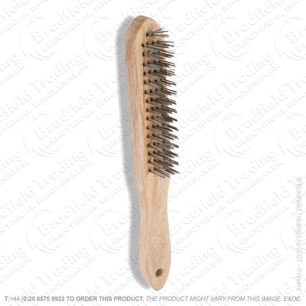 G20) Wire Brush 4 Row Wooden
